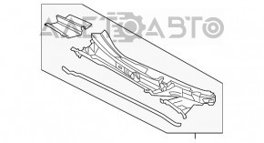 Grila stergatoarelor din plastic Toyota Prius 50 16-