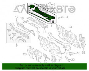 Grila stergatoarelor din plastic Toyota Prius 50 16-