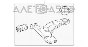 Рычаг нижний передний левый Toyota Prius 50 16-