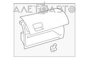 Перчаточный ящик, бардачок Toyota Prius V 12-17 верхний темно-серый, сломаны крепления, царапина, потерт