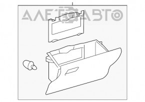 Перчаточный ящик, бардачок Toyota Prius V 12-17 нижний темно-серый, царапины