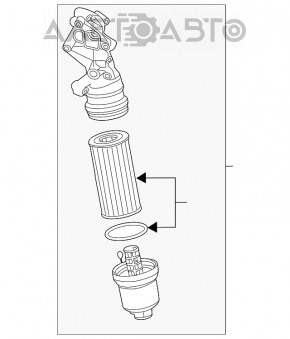 Corpul filtrului de ulei VW Beetle 12-19 2.5 goale nou OEM original