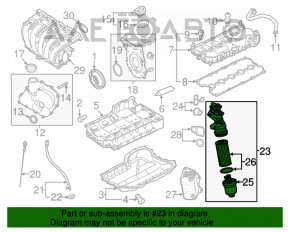 Corpul filtrului de ulei VW Beetle 12-19 2.5 goale nou OEM original