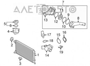 Carcasa termostat VW Beetle 12-19 2.5 noua originala OEM