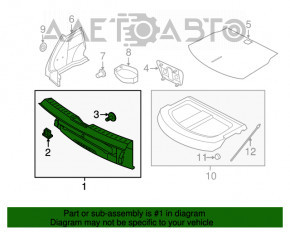 Накладка проема багажника VW Beetle 12-19 черн, царапины