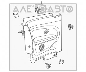 Capacul aripii din spate dreapta VW Beetle 12-19 negru, uzat.