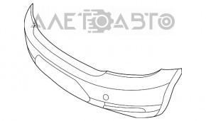 Бампер задний голый VW Beetle 12-19 графит, TONG YANG