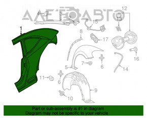 Aripa spate stânga VW Beetle 12-19