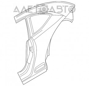 Aripa spate stânga VW Beetle 12-19 argintiu LA7W.