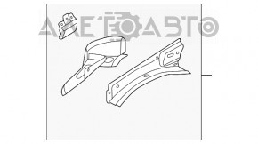 Четверть передняя левая VW Beetle 12-19белая, замят нос пистолета и порог, стойка