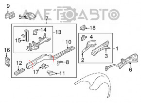 Partea din față dreapta a VW Beetle 12-19, de culoare neagră.