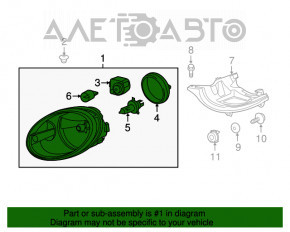 Far stânga față VW Beetle 12-19 halogen