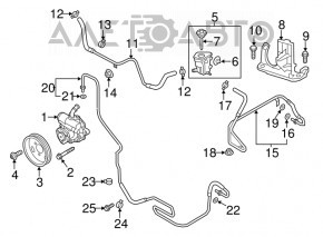 Rezervorul de direcție asistată pentru VW Jetta 11-18 SUA 2.5, 2.0, nou, original OEM