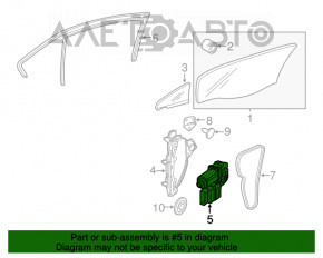 Geam electric cu motor spate stânga VW Jetta 11-18 SUA