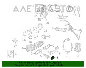 Capacul mânerului exterior stânga față VW Jetta 11-18 SUA