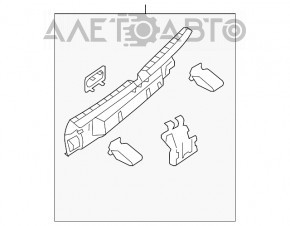 Capacul portbagajului VW Jetta 11-18 SUA are suportul rupt, zgârieturi, fără dop de protecție.