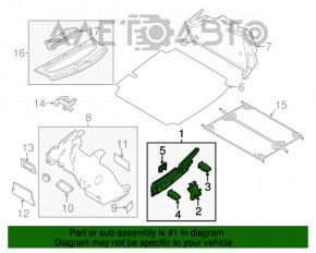 Capacul portbagajului VW Jetta 11-18 SUA este uzat.