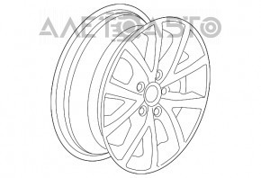 Roată de 16 inch pentru VW Jetta 11-18 SUA, tip 1, cu o bordură ușoară.