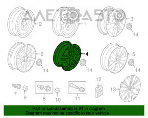 Roată de fier de 16 inch pentru VW Jetta 11-18 USA