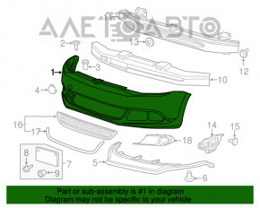 Bara față goală VW Jetta 11-14 SUA alb LB9A, neoriginală, zgârieturi, fără găuri de fabrică