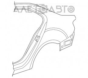 Aripa spate dreapta VW Jetta 11-18 USA, neagră.