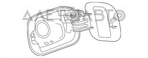 Capac rezervor combustibil VW Jetta 11-18 SUA complet, clipele sunt rupte.