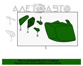 Lampa exterioară aripă dreaptă VW Jetta 11-14 SUA