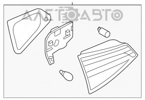 Lampa interioară pentru capacul portbagajului dreapta VW Jetta 11-14 SUA, nou, neoriginal.