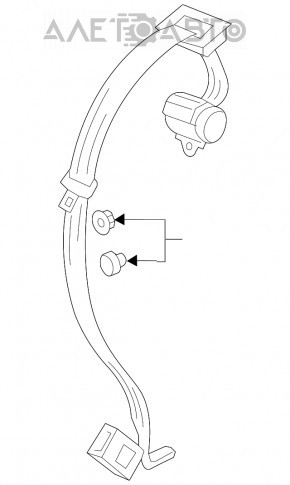 Centura de siguranță centrală spate VW Passat b8 16-19 USA bej