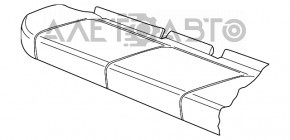 Задний ряд сидений 2 ряд VW Passat b7 12-15 USA кожа беж, грязное