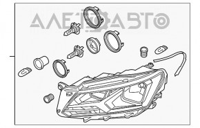 Far stânga față VW Passat b8 16-19 USA gol halogen.