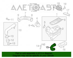 Conductă de aer către filtrul de aer VW Tiguan 09-17, nou, original OEM.