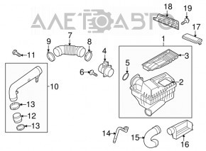 Conductă de aer către filtrul de aer VW Tiguan 09-17, nou, original OEM.