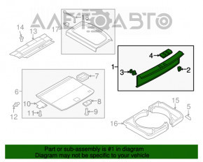 Capac portbagaj VW Tiguan 09-17 negru nou OEM original