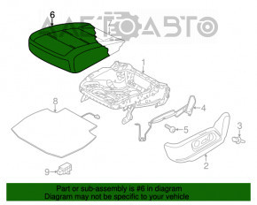 Scaun șofer VW Tiguan 09-17 fără airbag, material textil cărămiziu.