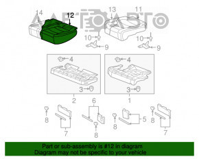 Rândul din spate al scaunelor, al doilea rând VW Tiguan 09-17, material textil cărămiziu.