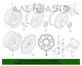 Roată de 16 inch pentru VW Tiguan 09-17, tip 1.