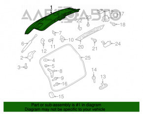 Ușa portbagajului asamblată VW Tiguan 09-17 argintie LR7L stâlp