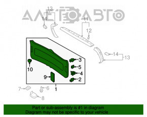 Capac portbagaj VW Tiguan 09-17 negru