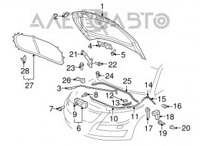 Cablu de deschidere a capotei VW Tiguan 09-17, parte lungă spate, nou, original OEM