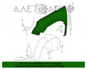 Aripa față stânga VW Tiguan 09-17 nou TW neoriginal.