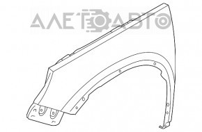 Aripa dreapta fata VW Tiguan 09-17 argintiu LR7L