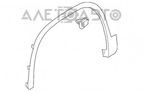 Capacul aripii spate stânga VW Tiguan 09-17 nou, neoriginal.