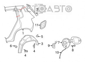 Capac rezervor combustibil VW Tiguan 09-17 complet