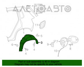 Bara de protecție spate stânga VW Tiguan 09-17