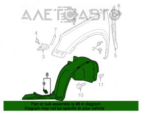 Bara de protecție față stânga VW Tiguan 12-17, nouă, originală OEM