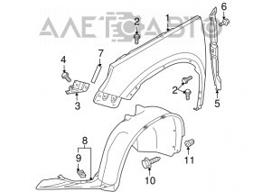 Bara de protecție față stânga VW Tiguan 12-17 restilizat.