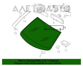 Лобовое стекло VW Tiguan 09-17