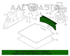 Capacul portbagajului Ford Focus mk3 11-18 4d, central, uzat.