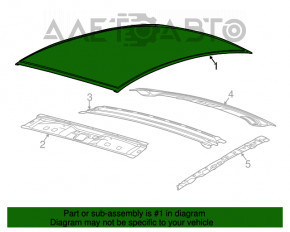 Acoperiș metalic pentru Ford Focus mk3 11-18, 4 uși, fără panoramică, tăiat.